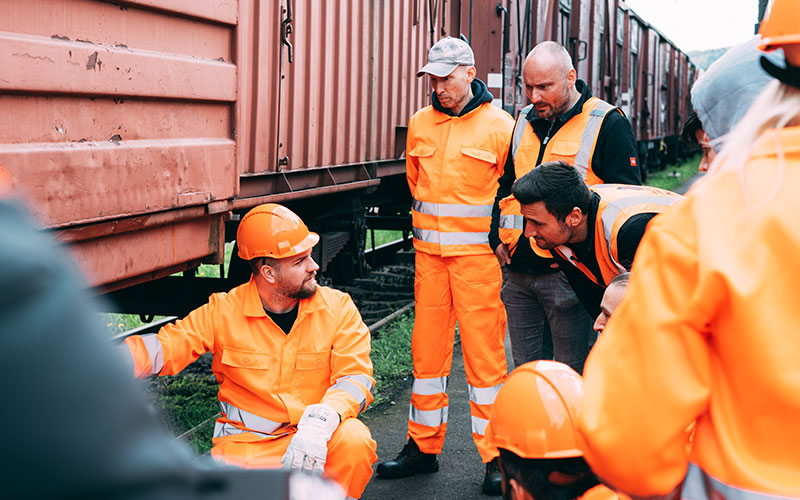 Gruppen von Eisenbahner